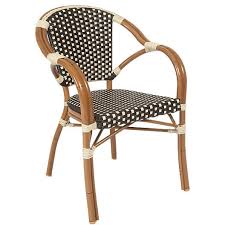 Aluminum Patio Arm Chair In Walnut