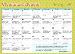 Daily Weekly House Cleaning Schedule Otterrun Info