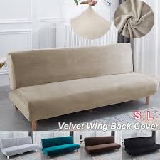 armless folding sofa bed covers stretch