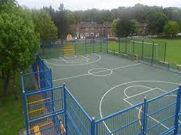 outdoor basketball court sports