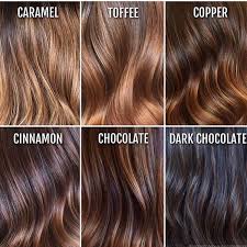From Caramel To Dark Chocolate Hair Color Chart Brown Hair