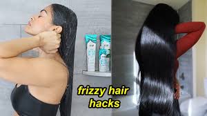 my anti frizz hair wash routine how