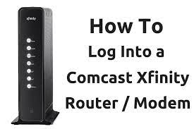 login to a comcast xfinity router modem
