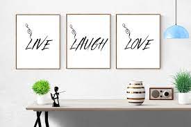 Live Laugh Love 3 Piece Wall Art