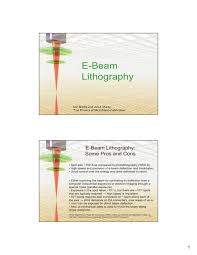 e beam lithography e beam lithography
