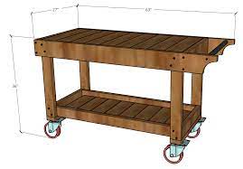 Well, i just made a diy kamado grill table to go with it! Diy Grill Cart Bbq Prep Table Free Build Plans