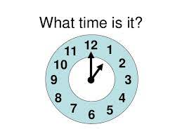 (used to request for the current hour and approximate number of minutes after the hour). Telling Time Esl