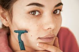 the rise of face shaving for women