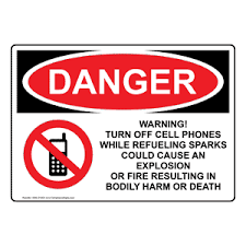 Osha Warning Turn Off Cell Phones Sign With Symbol Ode 31204