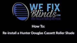 reinstall a hunter douglas roller shade