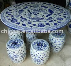 Blue And White Chinese Porcelain Garden