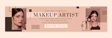 flat makeup artist twitch banner