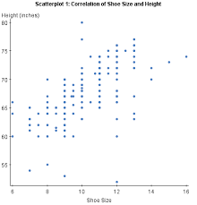Correlation Of Shoe Size And Height Andy Mollos Statcrunch