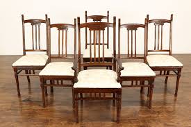 carved oak antique dining chairs