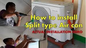 actual installation of split type air
