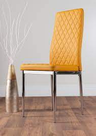 Choose from contactless same day delivery, drive up and more. 4x Mustard Faux Leather Dining Chairs Furniturebox