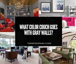 what color couch goes with gray walls