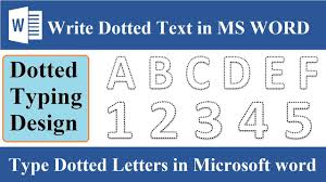 write dotted text in microsoft word