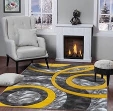 glory rugs area rug 8x10 yellow circles