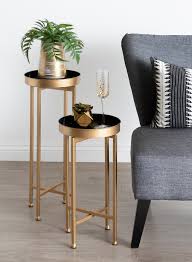Buy products such as dhp rosewood tall end table, coffee brown at walmart and save. Lifa Living Nest Of 3 Tables Modern Side Tables For Living Room Entryway Black Metal End