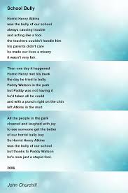 bully poem by john churchill