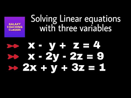 Of Equations With Three Variables