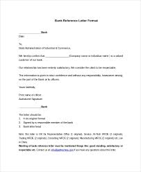 8 Sample Bank Reference Letter Templates Pdf Doc Free
