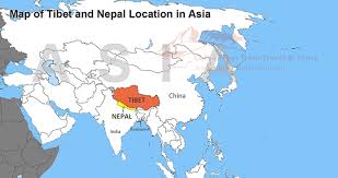tibet and nepal travel maps where is