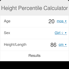 height percentile calculator