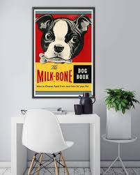 Votre recherche de dictons : Amazon Com Vintage Dog Poster Up To Full Size 24 X 36 1950 S Milk Bone Boston Terrier Pop Art Pets Antique Mid Century Advertising Handmade Products