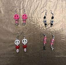 fashion jewelry 4 pairs of earrings