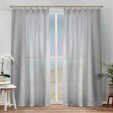 bella sheer tab top curtain panel pair