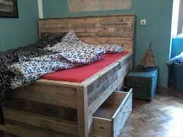 Pallet Bed Tutorial Built In Drawers