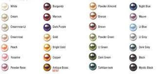 An Apples Story Swarovski Crystal Pearl Color Chart