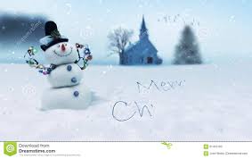 Merry Christmas Snowman Winter Scene Stock Video Video Of