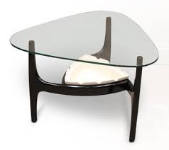 Glazed Triform Ebonised Coffee Table