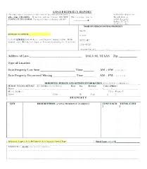 Police Report Template Doc Word Document Sample
