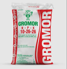 white gromor 10 26 26 fertilizer bag
