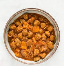 soya chunks pepper curry recipe by