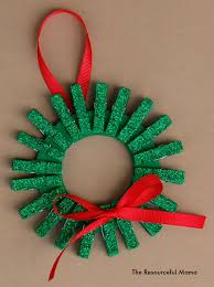 mini clothespin christmas wreath