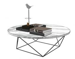 Circle Coffee Table With Books And