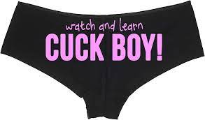 Knaughty Knickers Watch and Learn Cuck Boy Cuckold Hot Wife Shared Black  Panties : Clothing, Shoes & Jewelry - Amazon.com