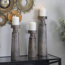 tall wooden candle holders foter