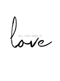 all you need is love wall mural