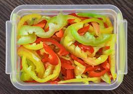 freezing bell peppers a step by step