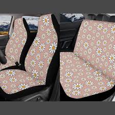 Daisy Pink Car Seat Cover Full Set Car