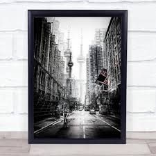 canada bicycle cityscape wall art print