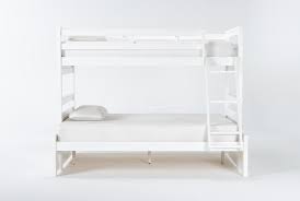 It doesn't take long to realize how practical and versatile bunk beds are and the next step the tena twin over full bunk bed has a total of 6 drawers incorporated into its design. Reese White Twin Over Full Bunk Bed Living Spaces