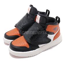 Details About Nike Sky Jordan 1 Ps I Black Orange Sail Kid Preschool Shoes Sneakers Bq7197 008
