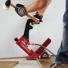 powernail flex power roller 18 gauge pneumatic hardwood flooring cleat nailer